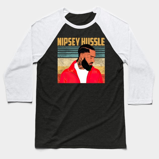 Nipsey Hussle's Lyrics And Life Picturing The Rapper's Story Baseball T-Shirt by ElenaBerryDesigns